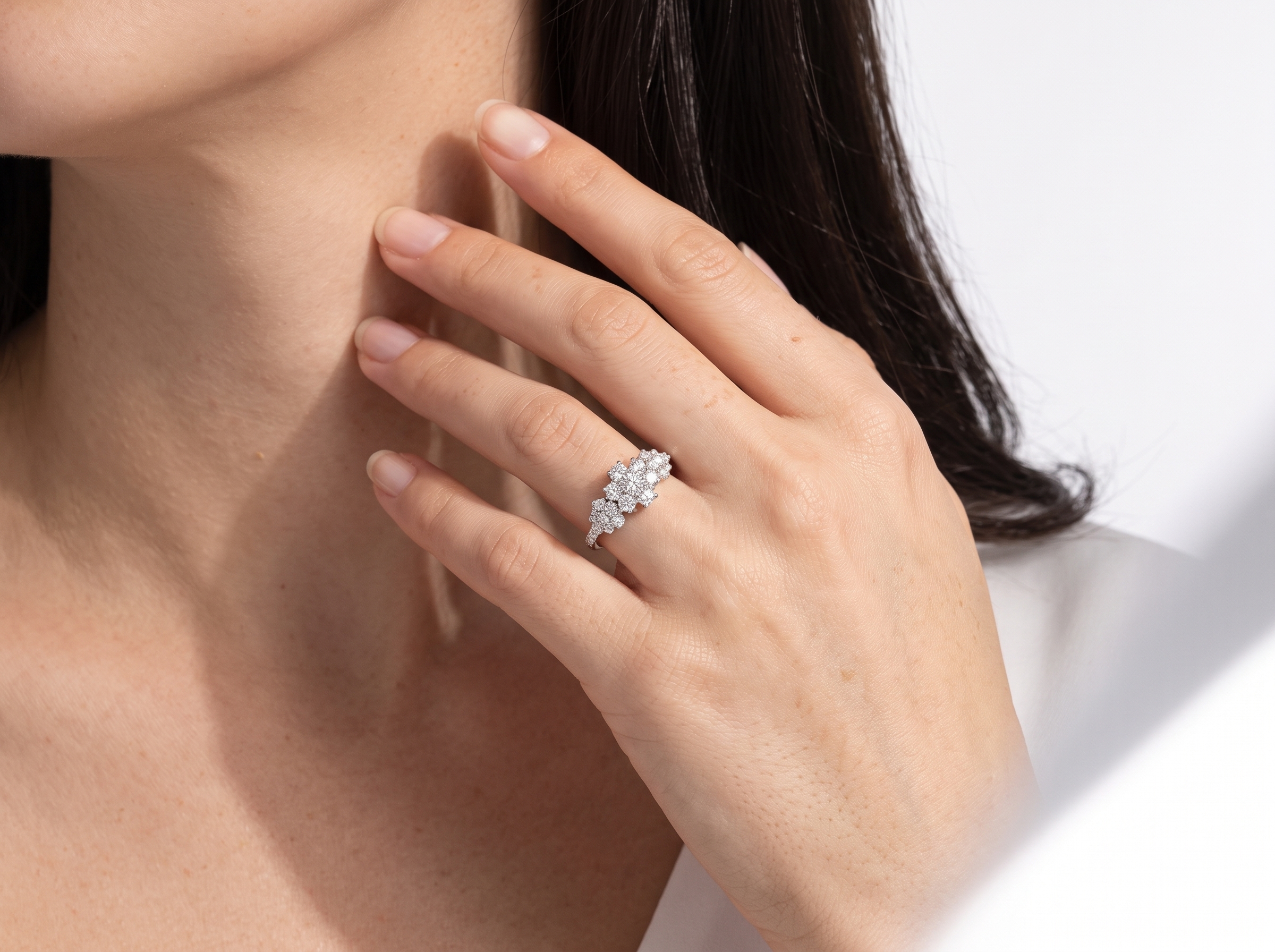 Золотое кольцо с бриллиантами 0.89ct