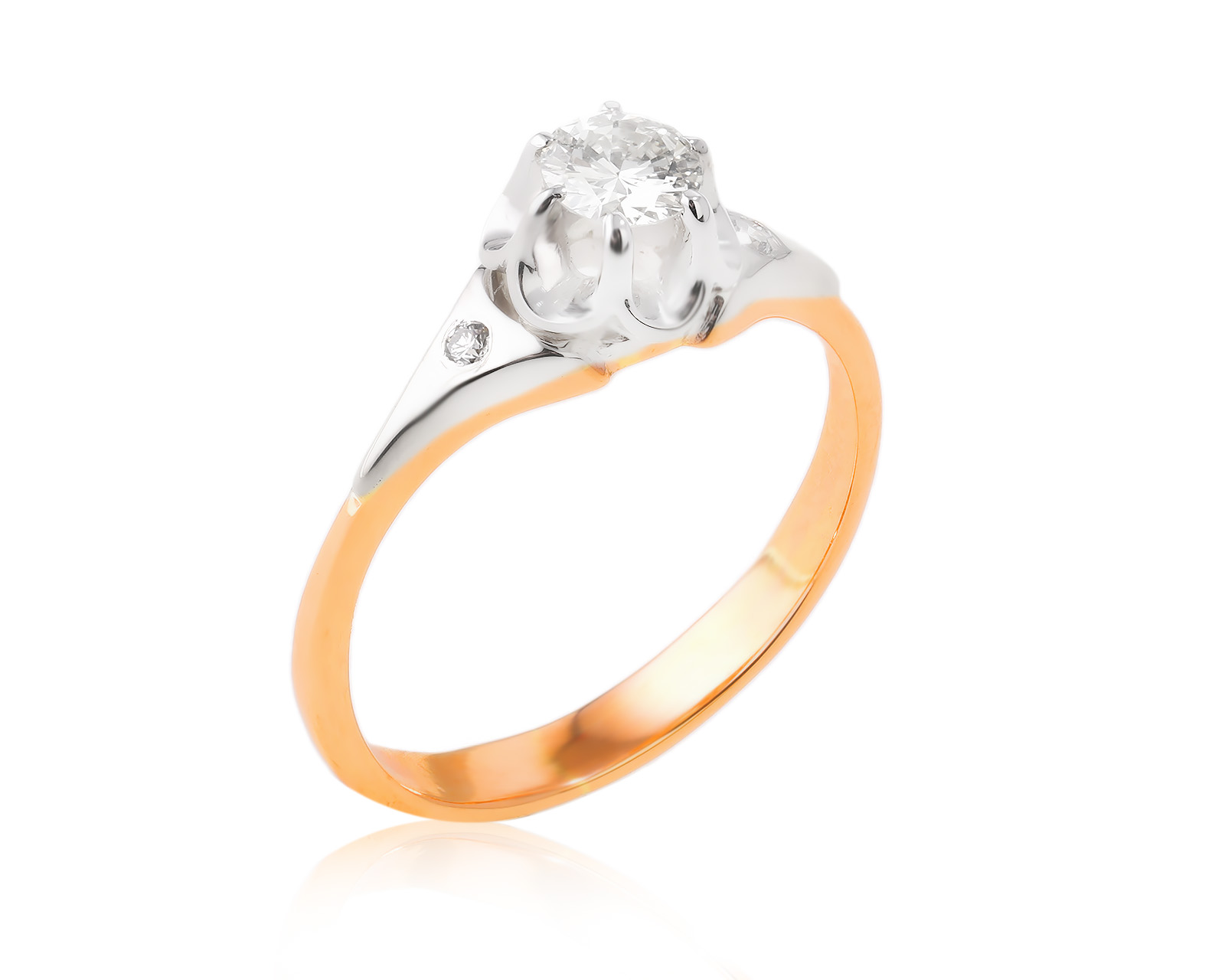 Золотое кольцо с бриллиантами 0.43ct 051223/5