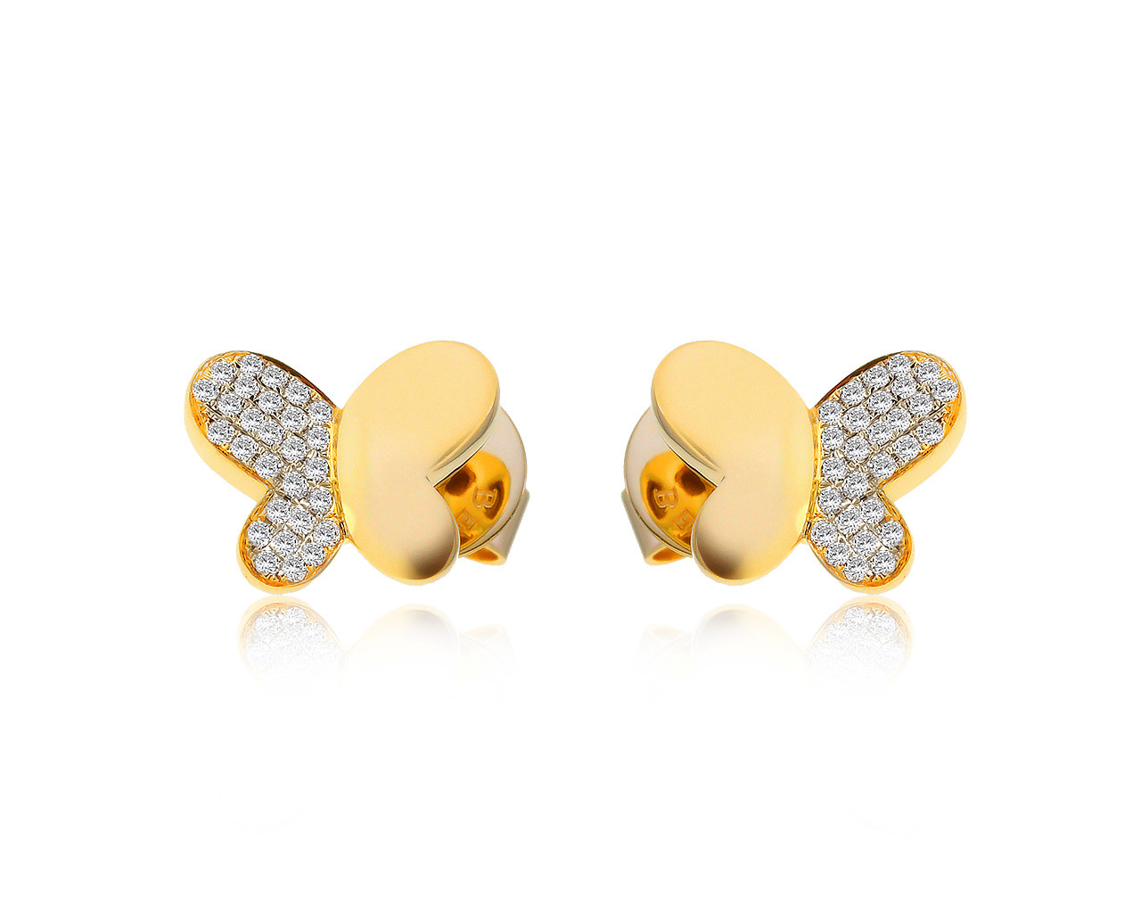 Оригинальные золотые серьги с бриллиантами 0.30ct Bellini