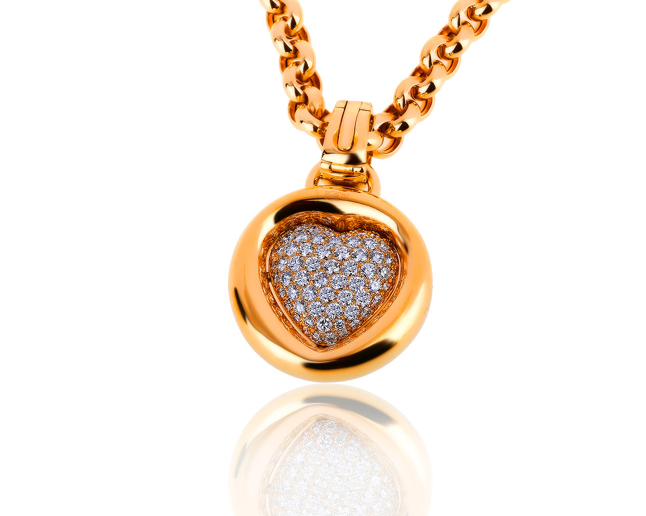 Оригинальный золотой кулон с бриллиантами 1.19ct Chopard 110819/10