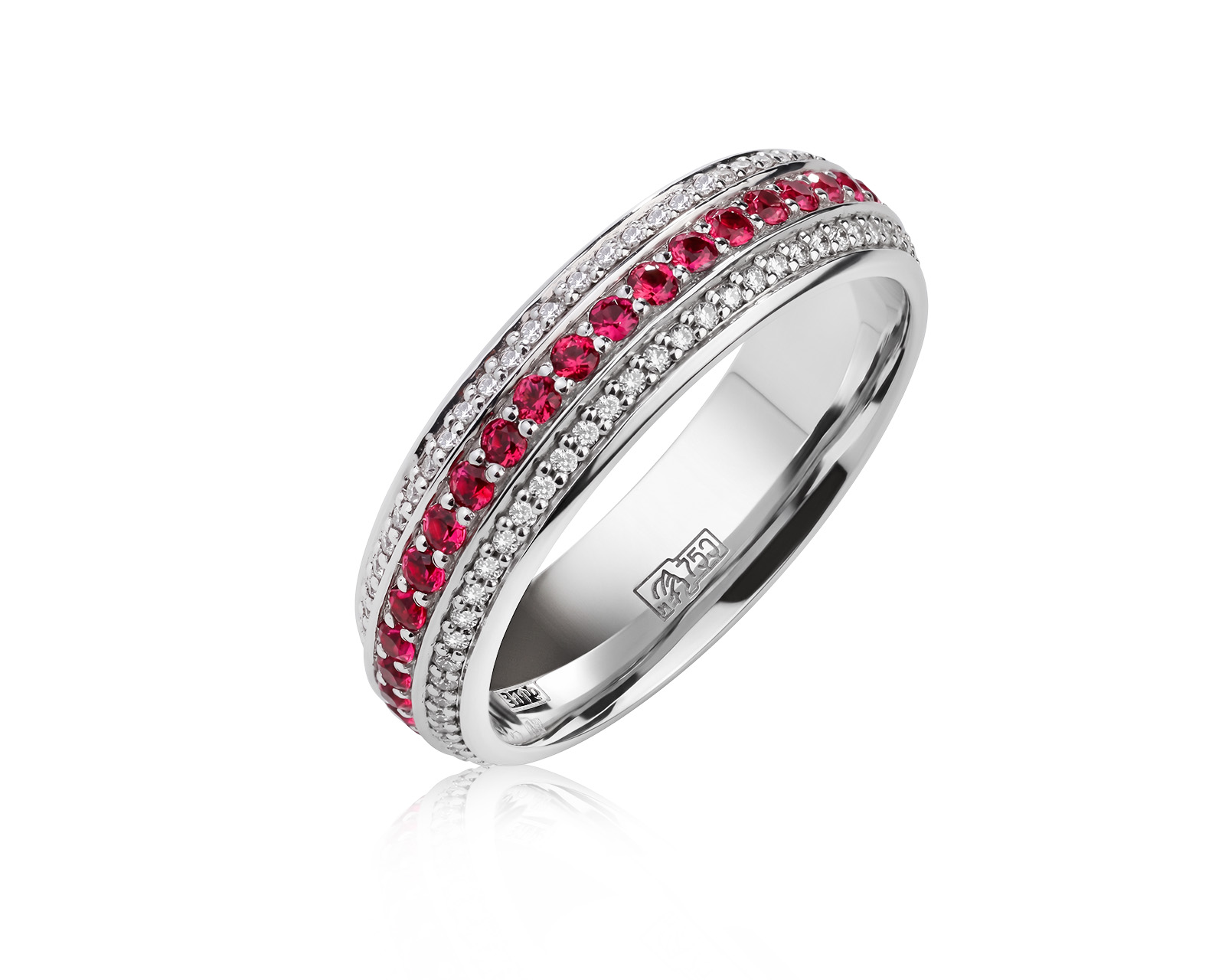 Оригинальное золотое кольцо с красной шпинелью 0.51ct Lykov`s Jewellery 040626/КМ370