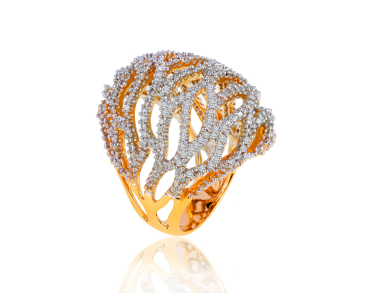 Богатое золотое кольцо с бриллиантами 2.40ct 160519/4