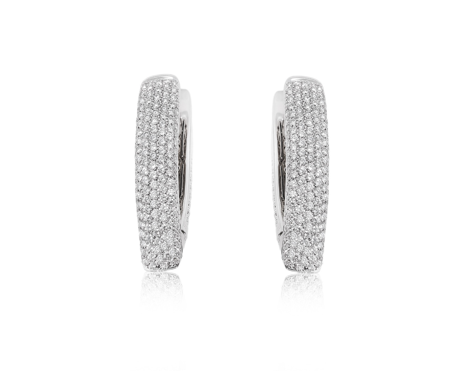 Золотые серьги с бриллиантами 3.25ct