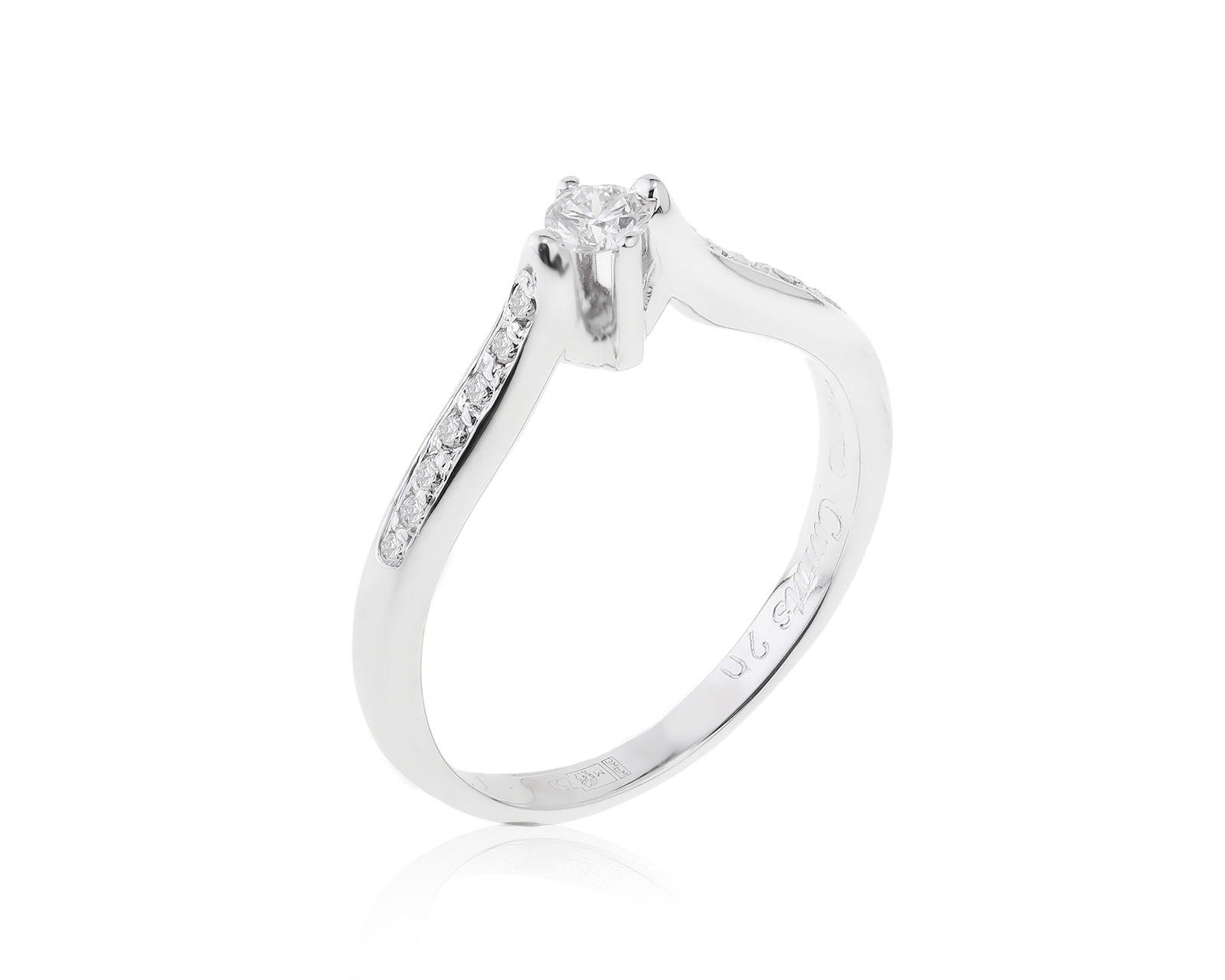Золотое кольцо с бриллиантами 0.20ct 220523/2 Золотое кольцо с бриллиантами 0.20ct 220523/2