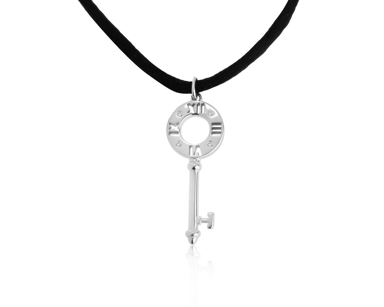 Оригинальный золотой кулон с бриллиантами 0.02ct Tiffany&Co Atlas