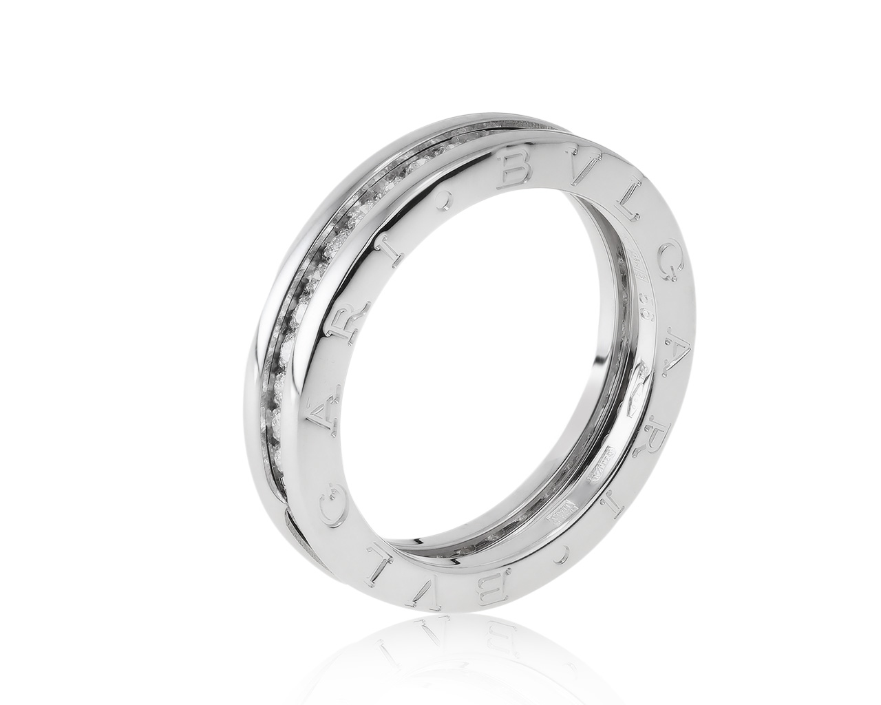 Оригинальное золотое кольцо с бриллиантами 0.51ct Bvlgari B.Zero