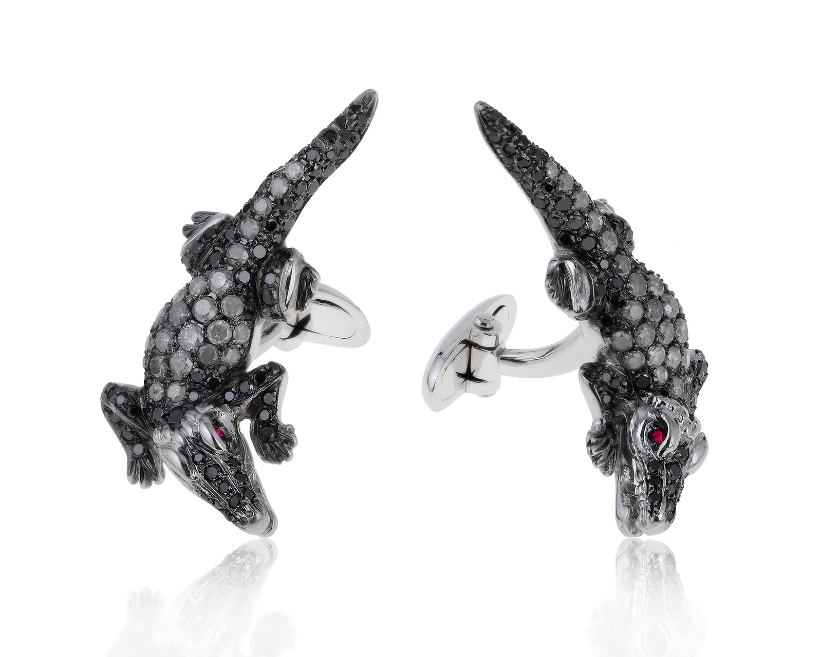Оригинальные золотые запонки с бриллиантами 3.98ct Paolo Piovan Coccodrillo 210721/6 Оригинальные золотые запонки с бриллиантами 3.98ct Paolo Piovan Coccodrillo 210721/6