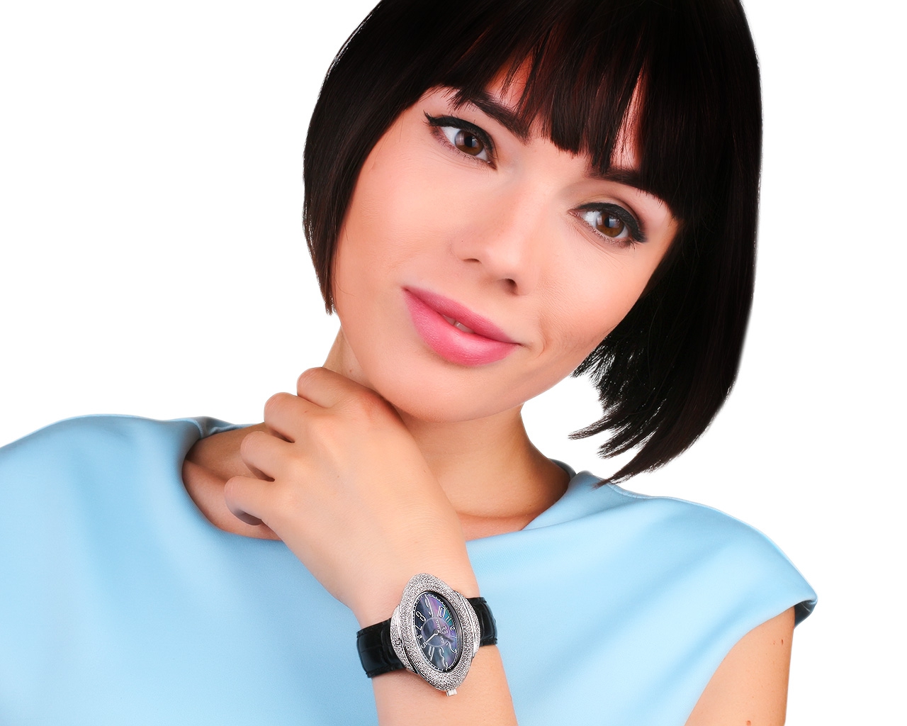 Оригинальные наручные часы с бриллиантами 1.37ct Roberto Bravo