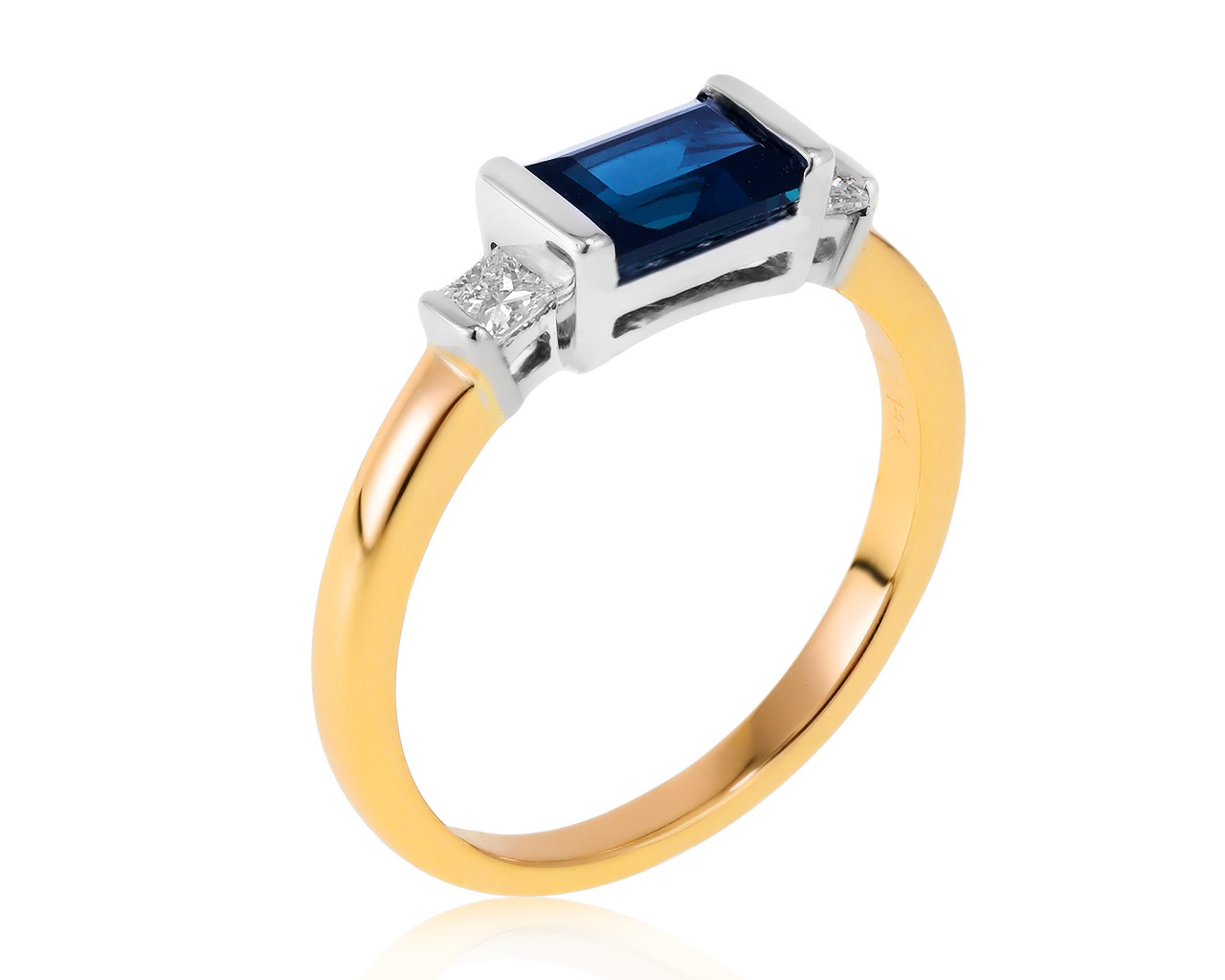 Прелестное золотое кольцо с сапфиром 0.90ct 230720/4