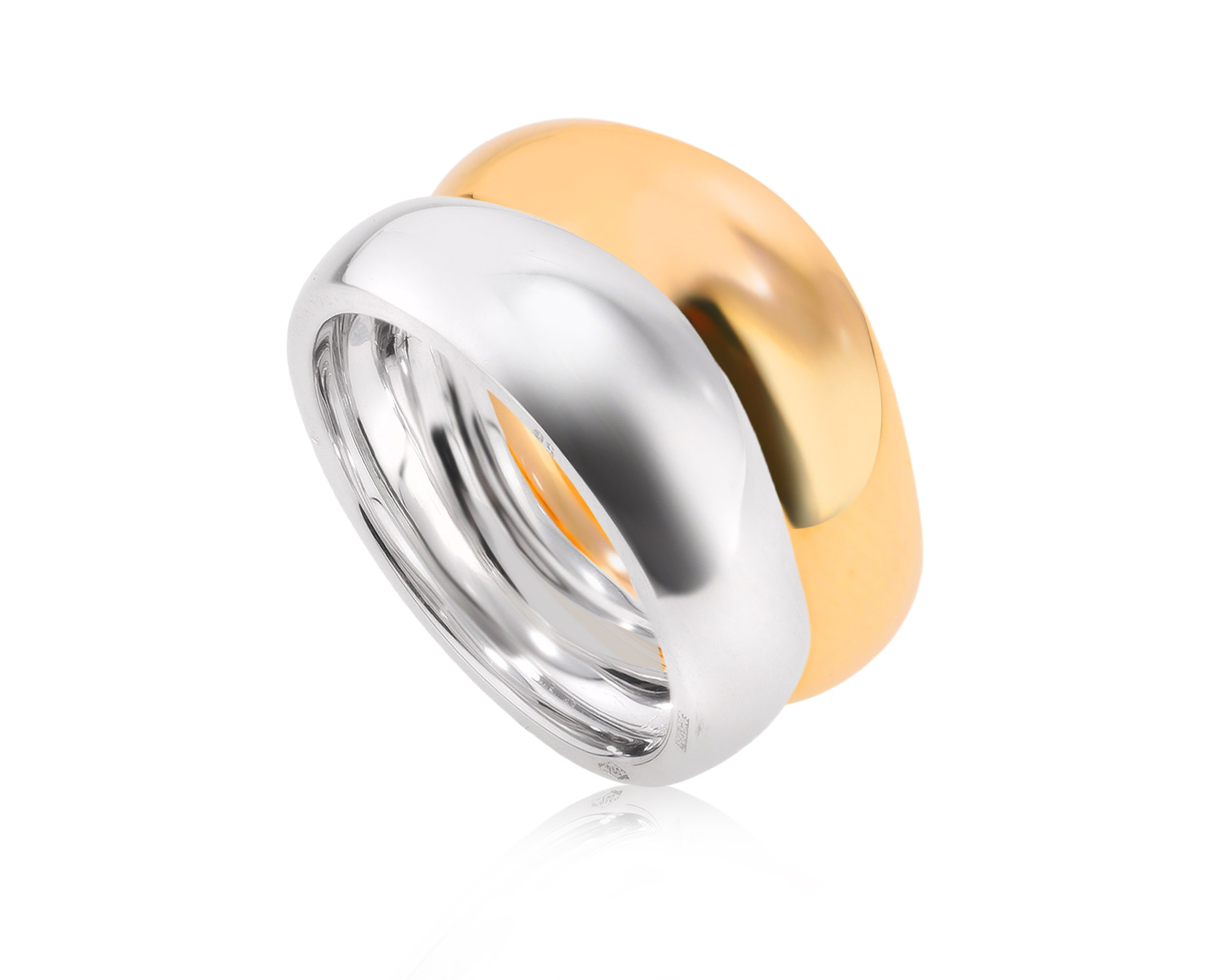 Оригинальное золотое кольцо Cartier Two Stacking Puzzle