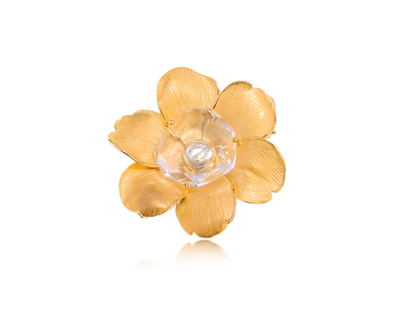 Оригинальная золотая брошь-браслет Carrera y Carrera Gardenia