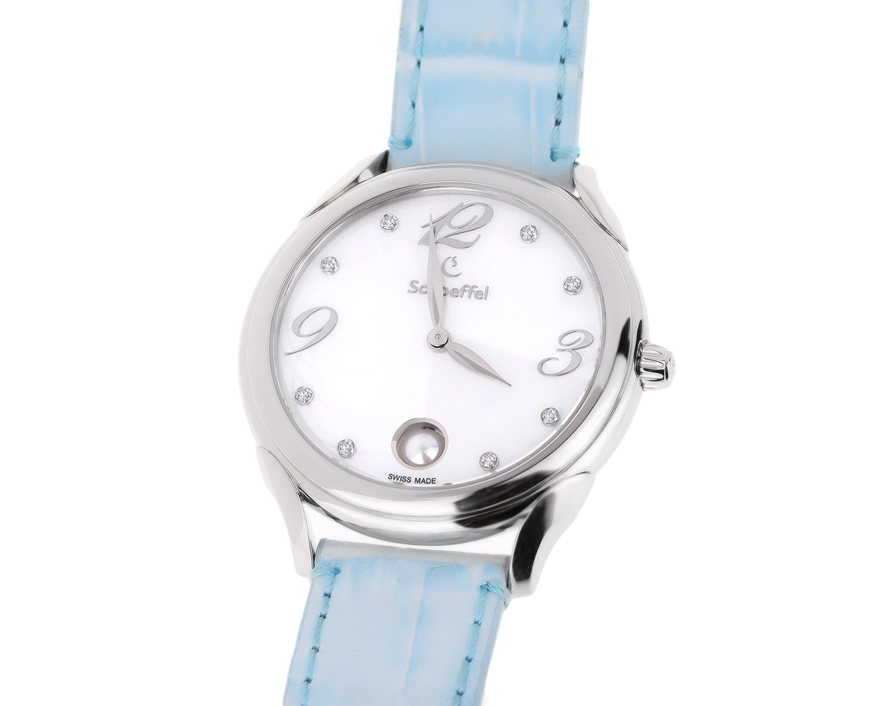 Оригинальные стальные часы с жемчугом Schoeffel 007900/00