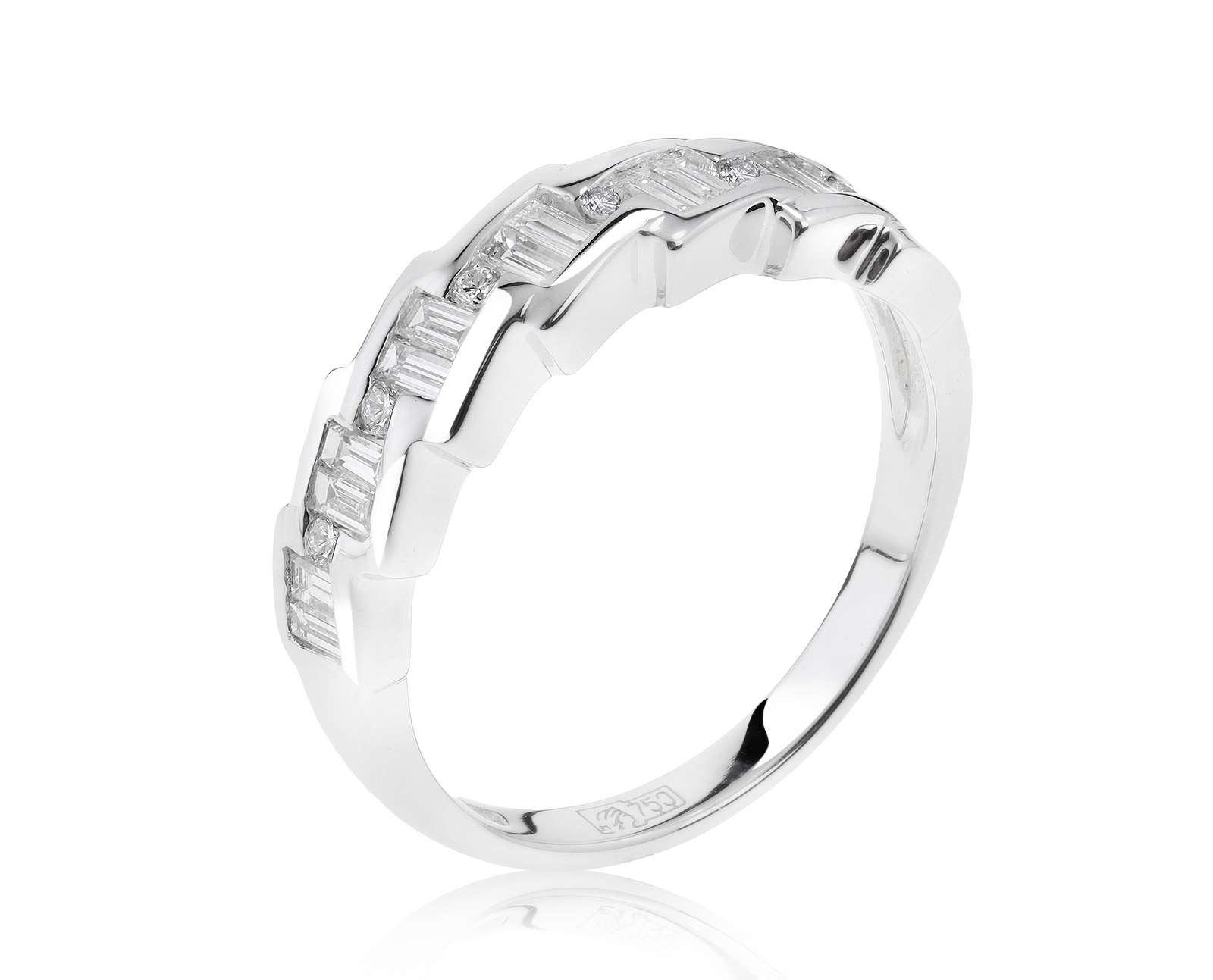 Солидное золотое кольцо с бриллиантами 0.44ct 230821/3