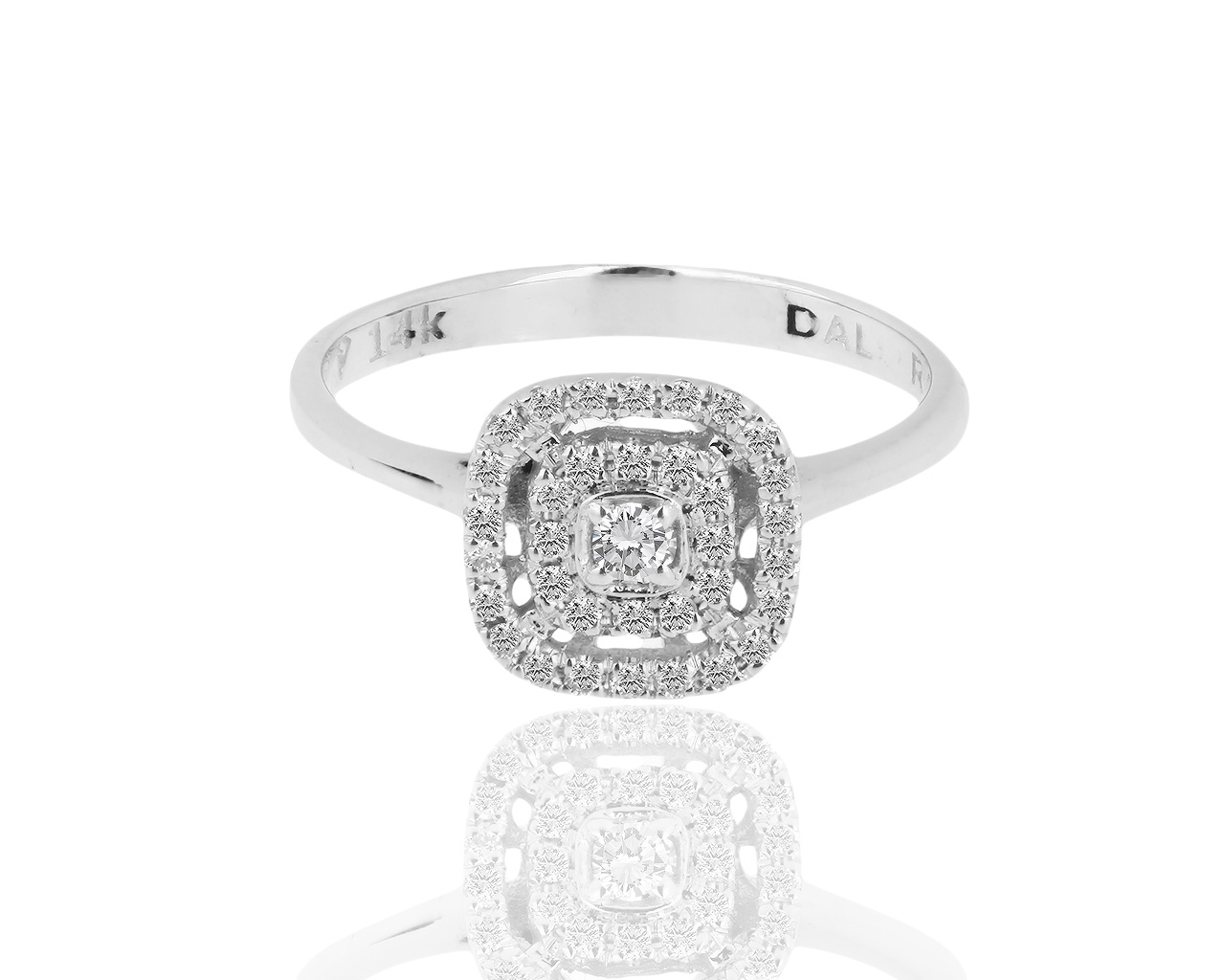 Необычное золотое кольцо с бриллиантами 0.25ct 240918/17