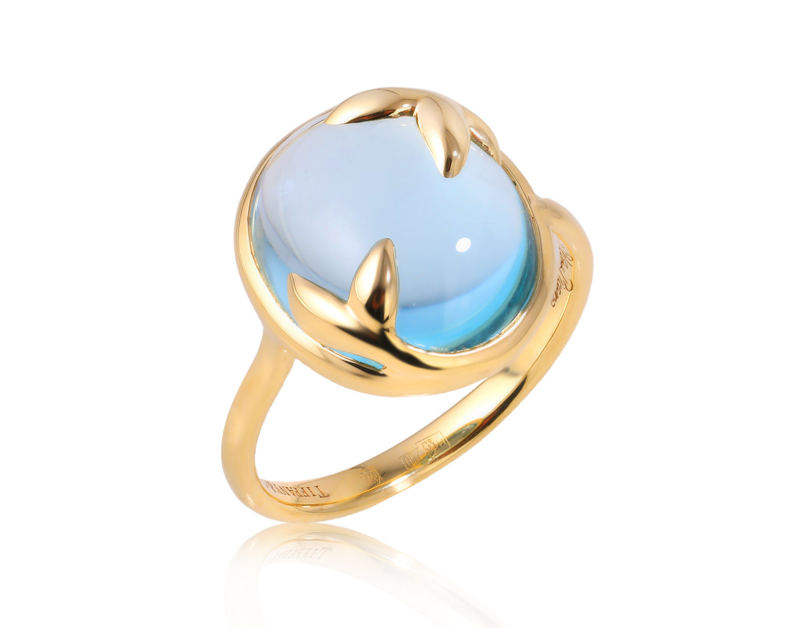 Оригинальное золотое кольцо Tiffany&Co Paloma Picasso Olive Leaf 101225/9