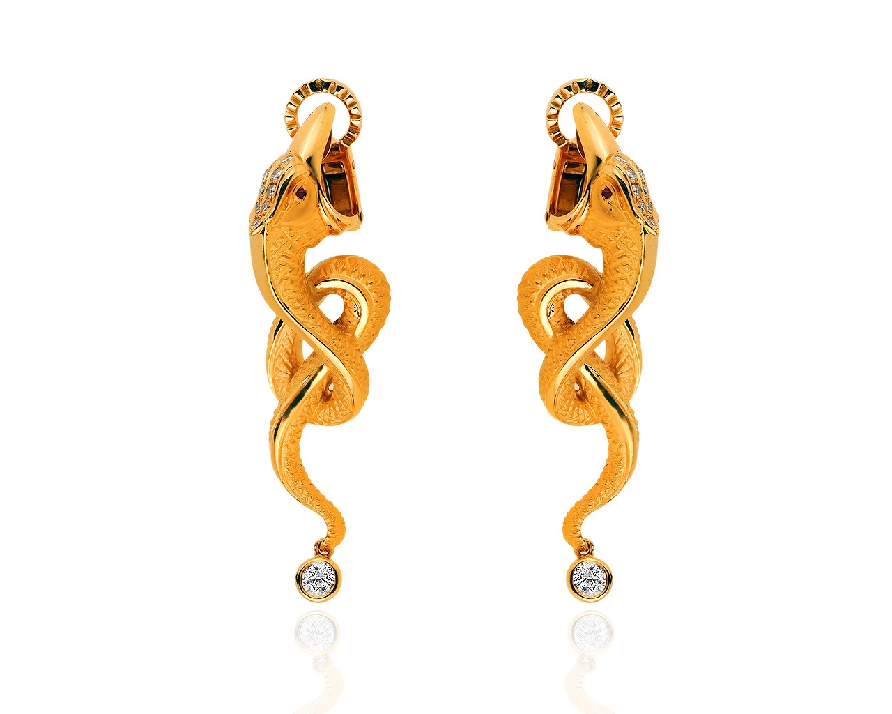 Золотые серьги с бриллиантами 0.55ct Carrera y Carrera 091118/9 Золотые серьги с бриллиантами 0.55ct Carrera y Carrera 091118/9