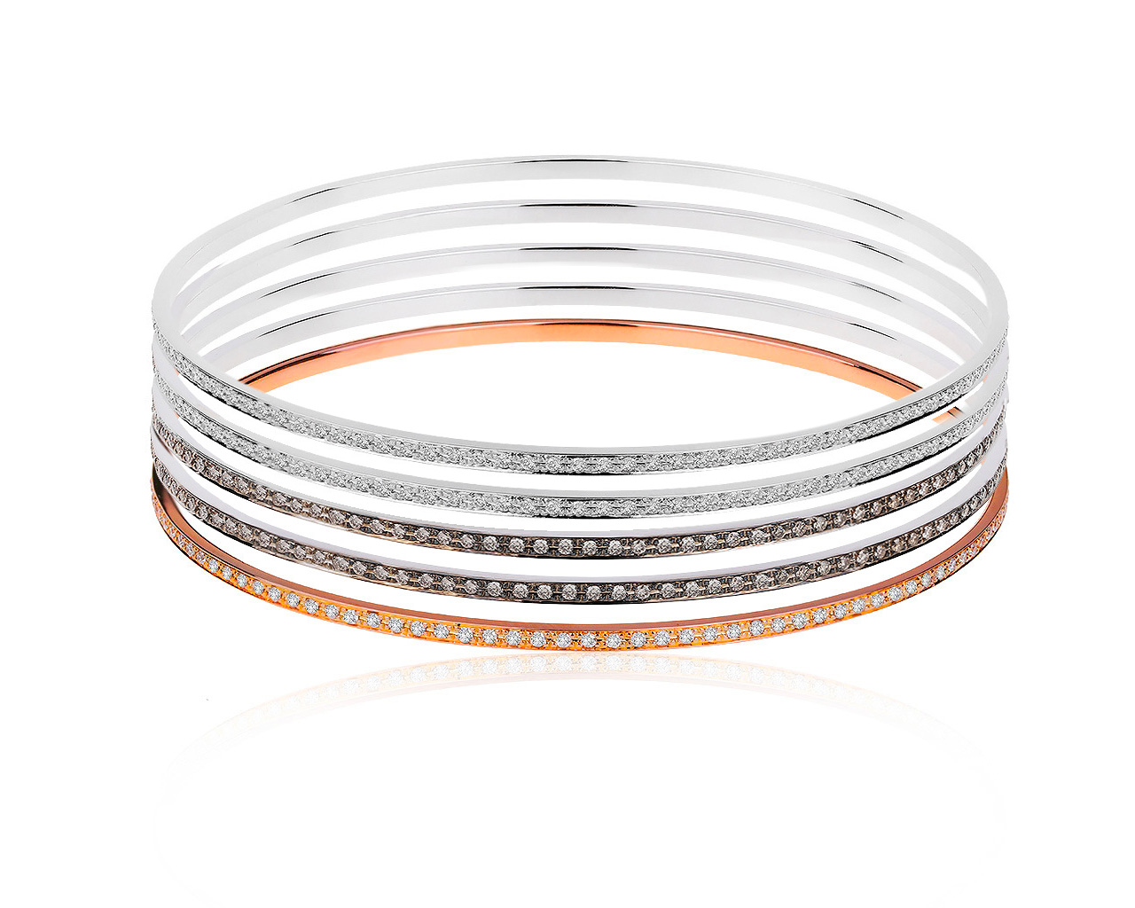 Прекрасный золотой браслет с бриллиантами 0.80ct