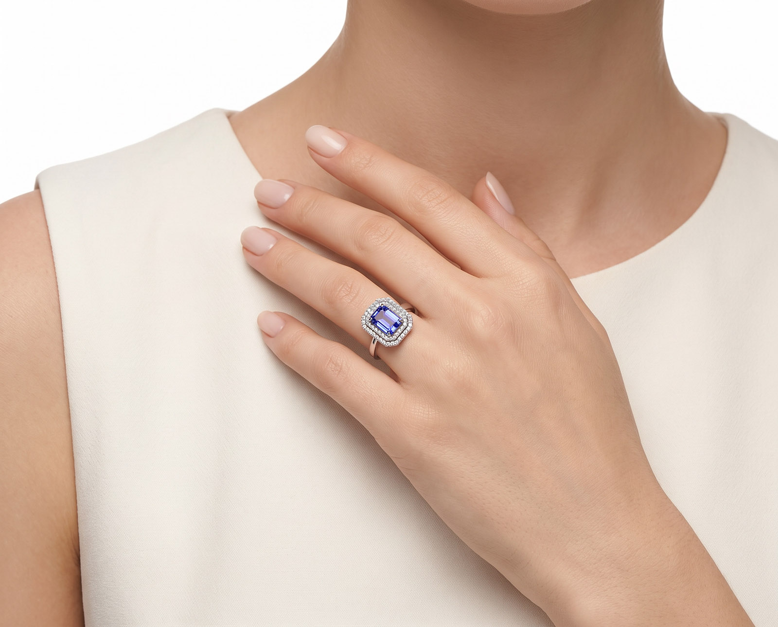 Оригинальное золотое кольцо с танзанитом 1.75ct Lykov`s Jewellery