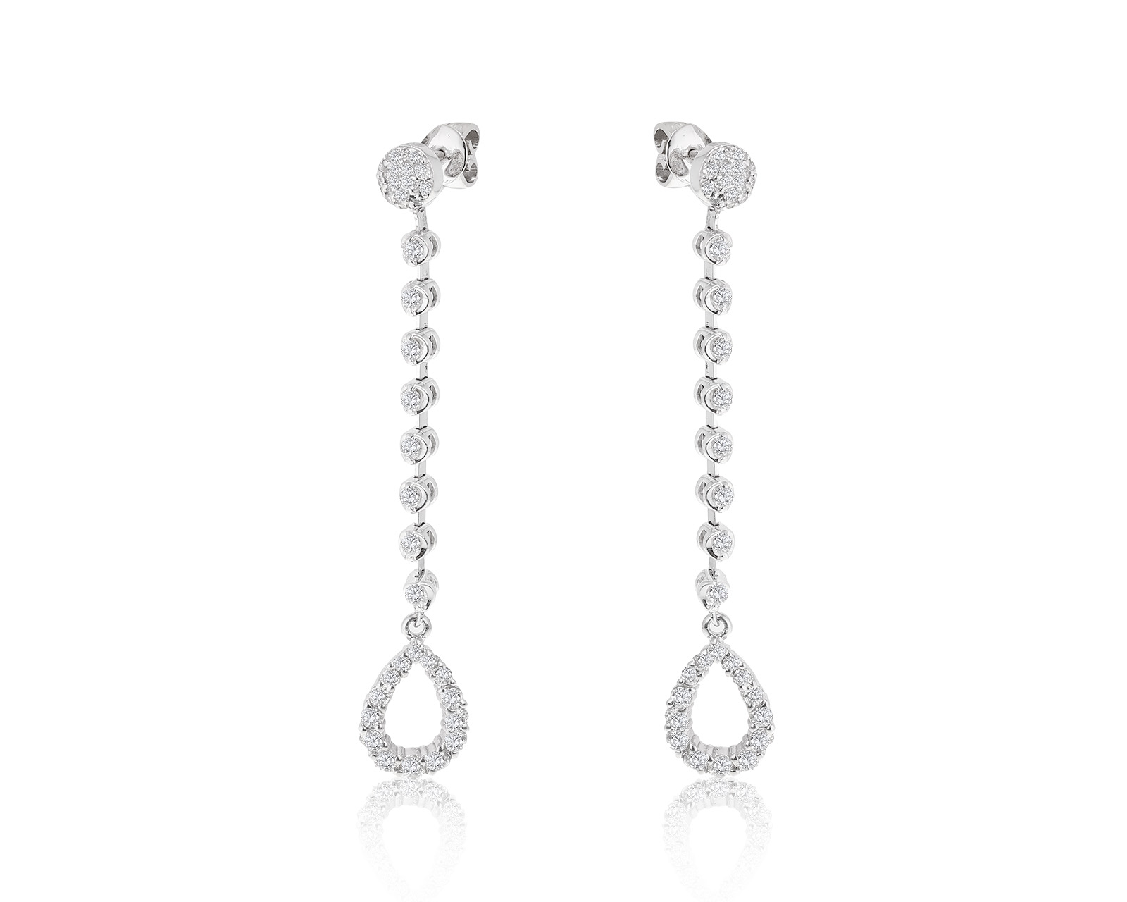 Прелестные золотые серьги с бриллиантами 1.53ct 020822/5