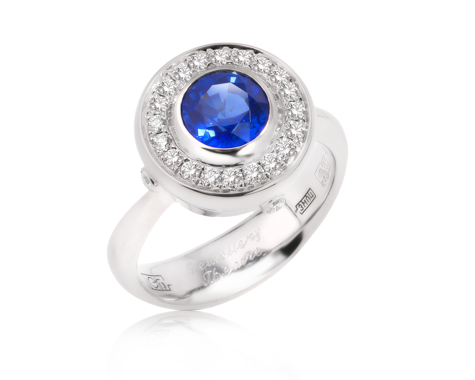 Оригинальное золотое кольцо с сапфиром 1.35ct Jewellery Theatre Nobility 280425/4