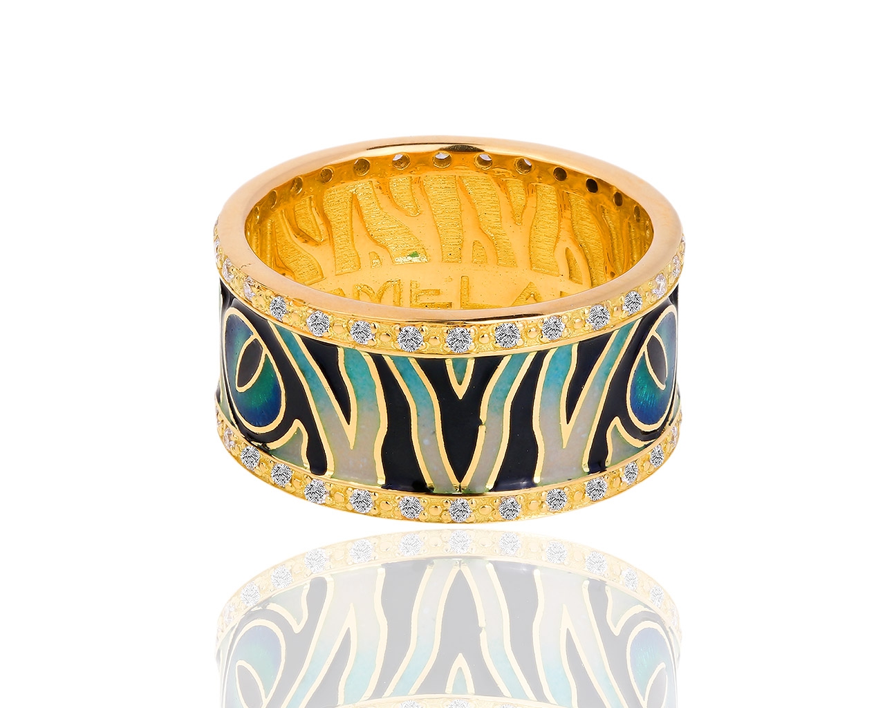 Оригинальное золотое кольцо с бриллиантами 0.35ct Marmelad 040918/18