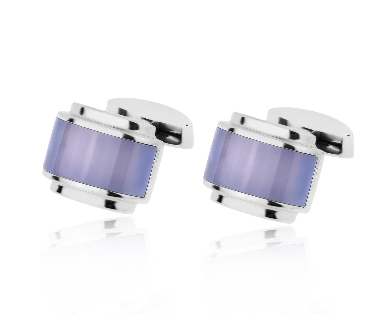 Оригинальные золотые запонки с халцедонами 6.85ct Piaget 050820/1