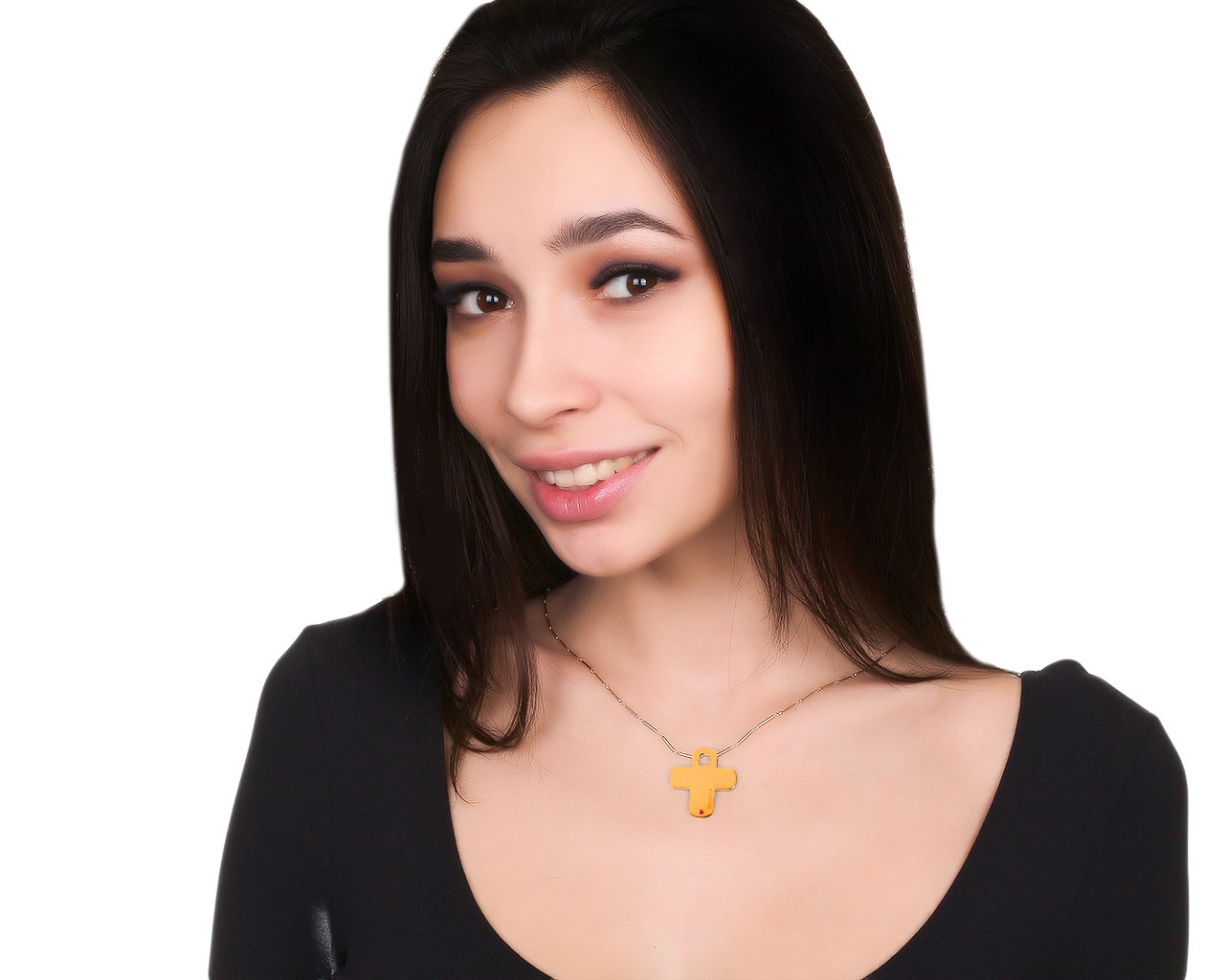 Оригинальный золотой кулон с рубином 0.02ct Roberto Coin