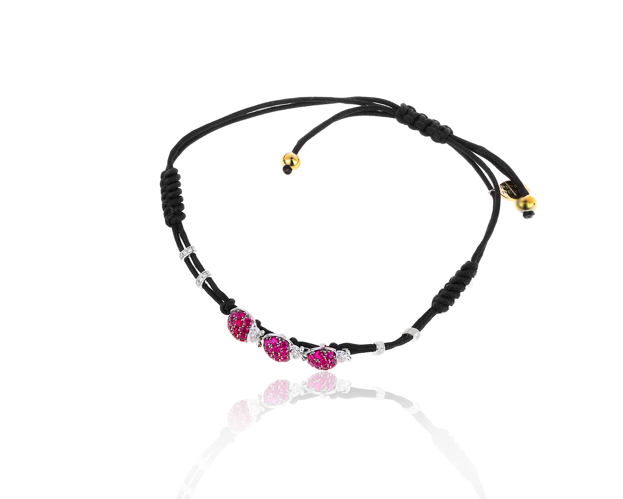 Оригинальный золотой браслет с рубинами 0.76ct Pippo Perez 041219/4