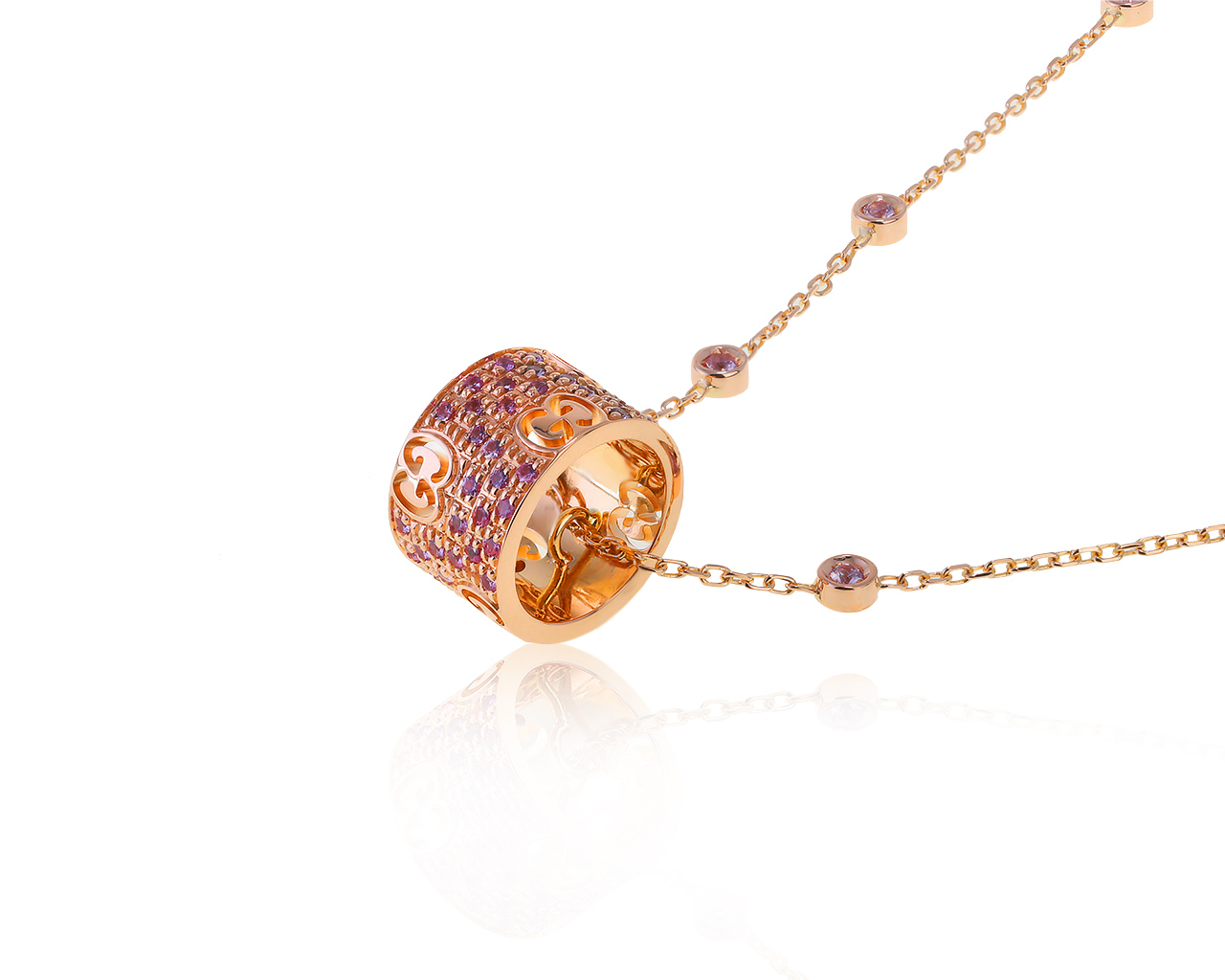 Оригинальный золотой кулон с сапфирами 0.65ct Gucci 251219/06