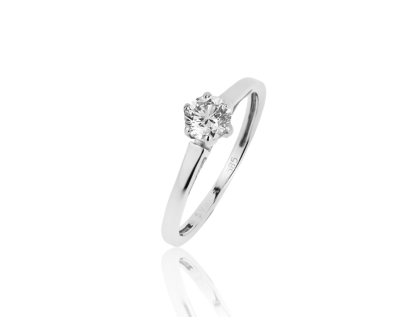 Изысканное золотое кольцо с бриллиантом 0.42ct 060819/9