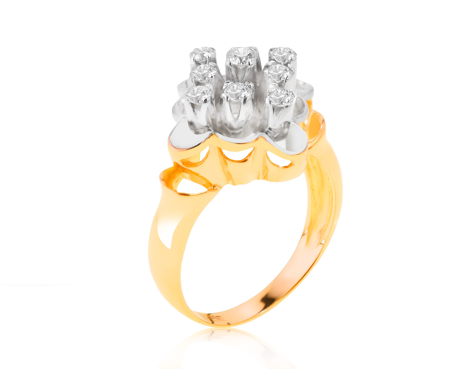 Изысканное золотое кольцо с бриллиантами 0.63ct 181021/1