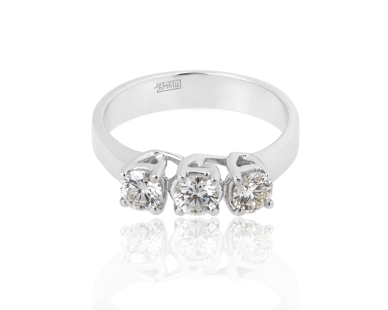 Стильное золотое кольцо с бриллиантами 0.62ct 201118/10