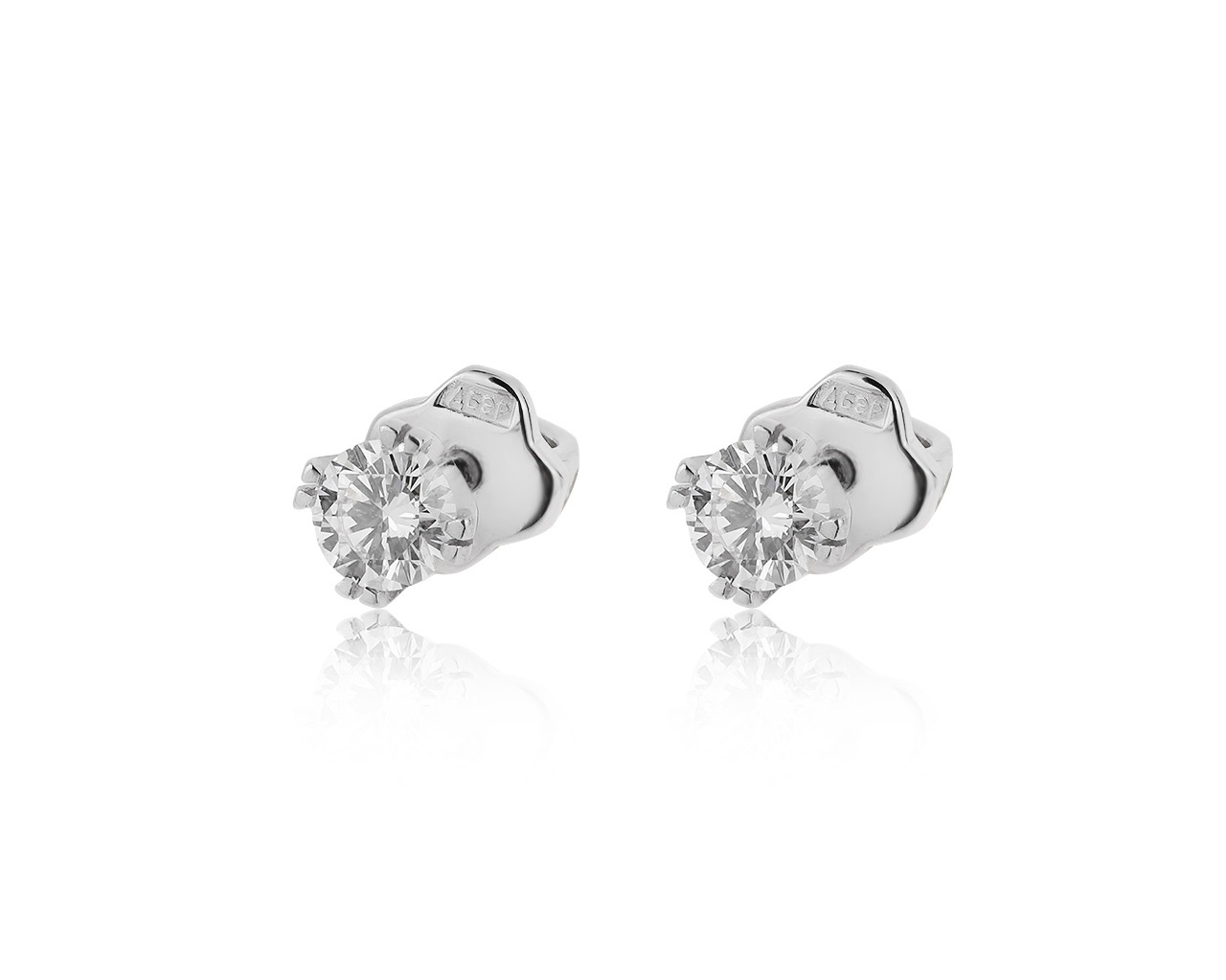 Престижные золотые серьги с бриллиантами 0.48ct 230520/12