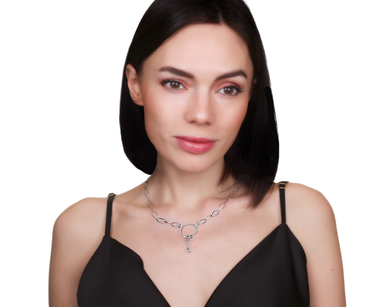 Шикарное золотое колье с бриллиантами 2.47ct