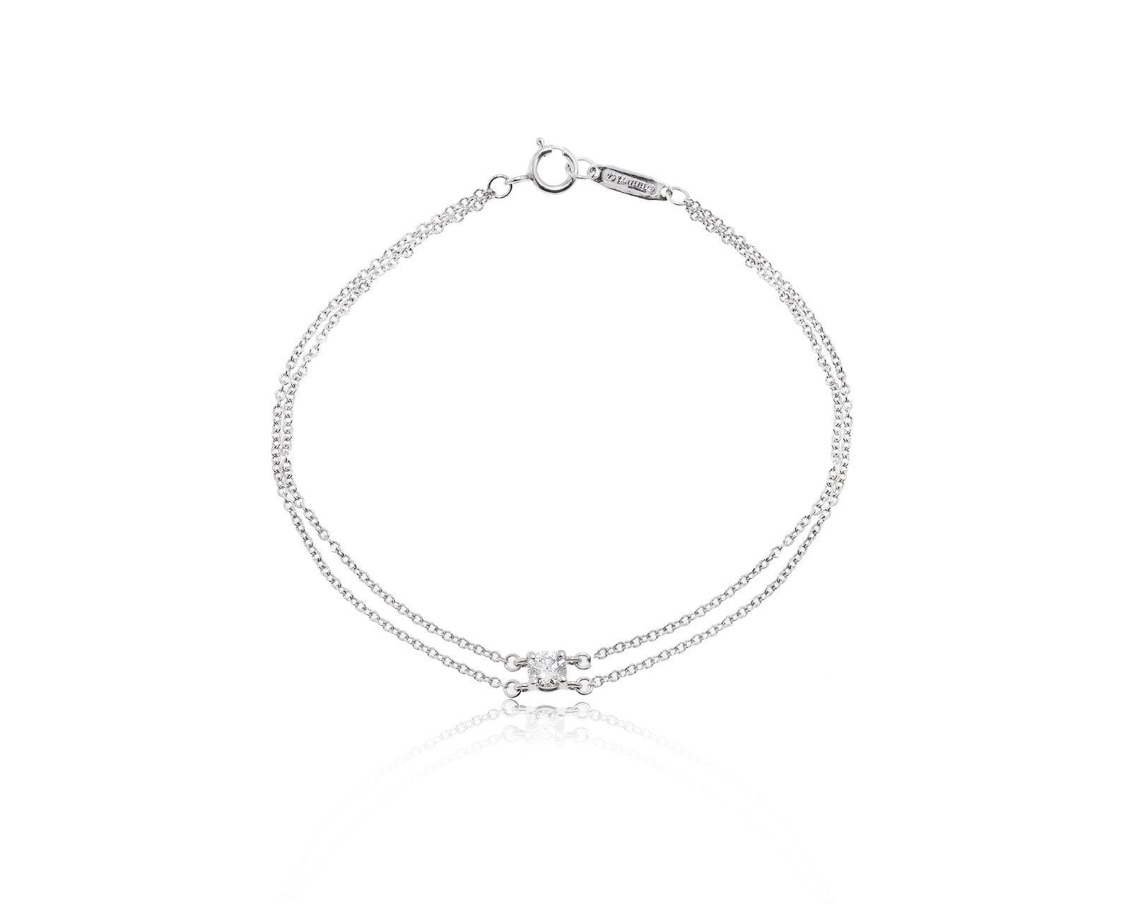 Оригинальный платиновый браслет Tiffany&Co Solitaire 030724/1