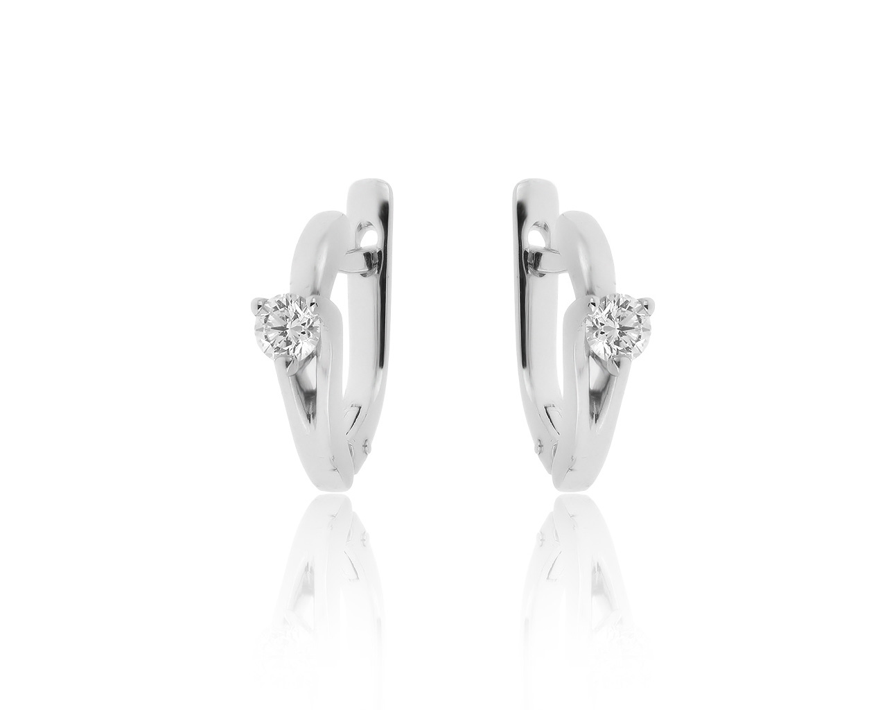 Престижные золотые серьги с бриллиантами 0.33ct 201219/4