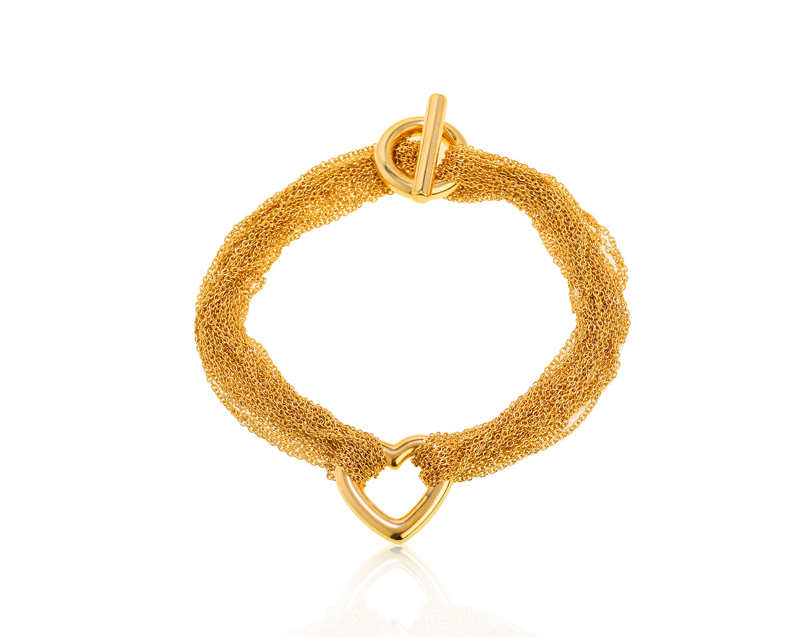 Оригинальный золотой браслет Tiffany&Co Heart