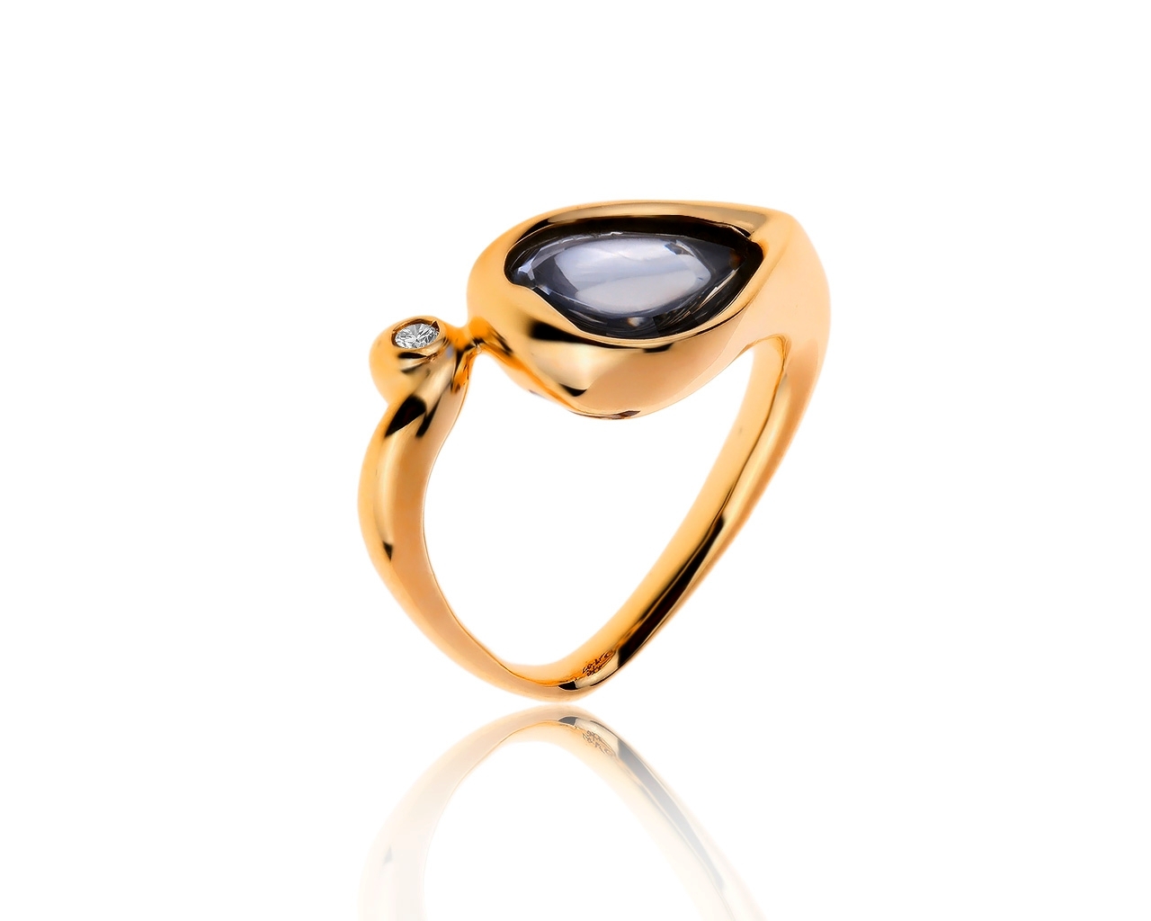 Оригинальное золотое кольцо с горным хрусталем H.Stern 250120/3