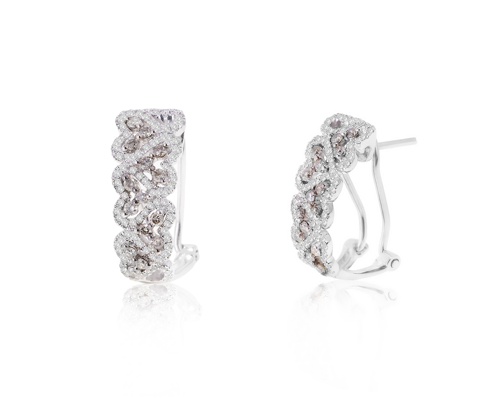 Оригинальные золотые серьги с бриллиантами 0.85ct Roberto Bravo 061222/7