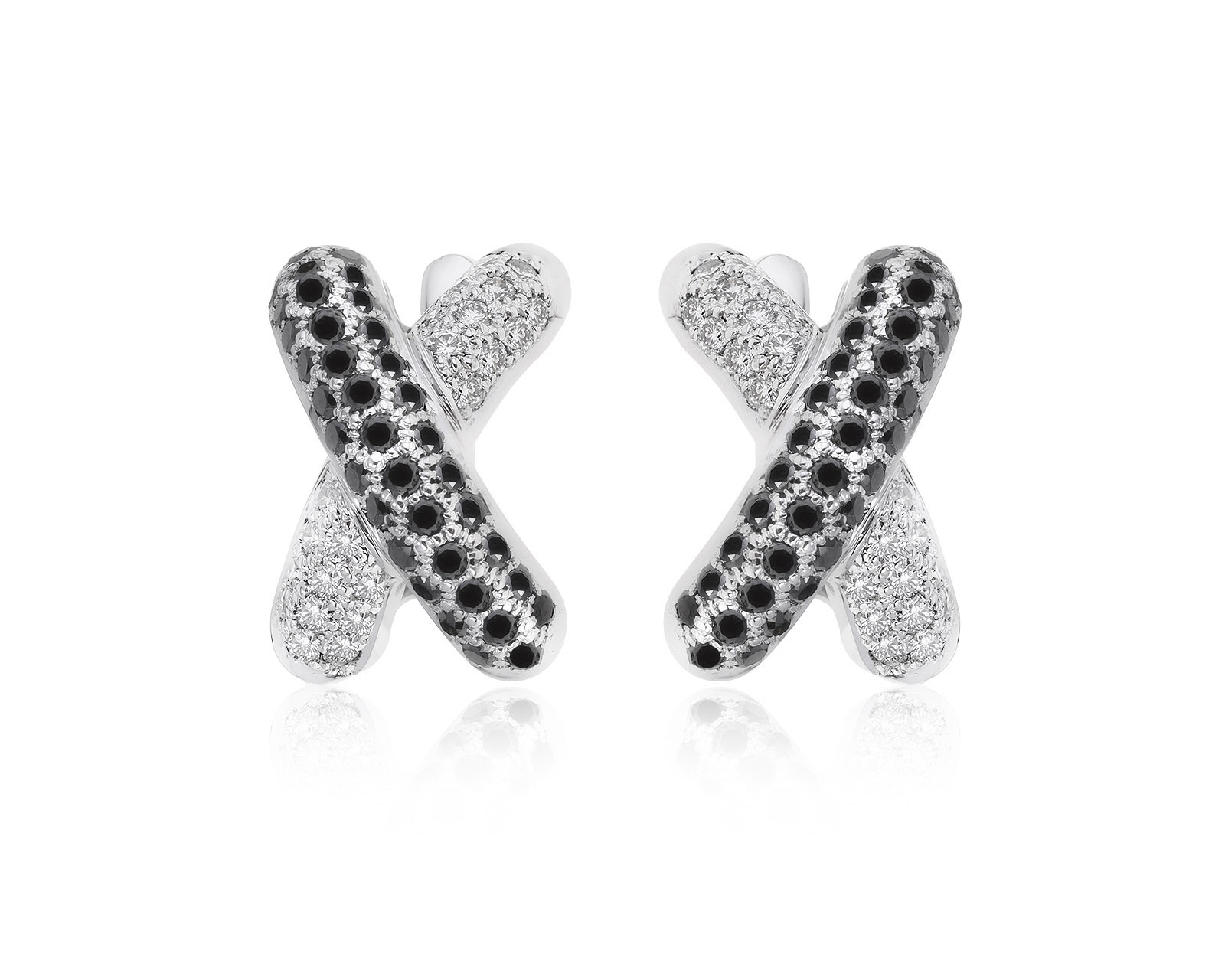 Стильные золотые серьги с бриллиантами 2.36ct 090222/7 Стильные золотые серьги с бриллиантами 2.36ct 090222/7