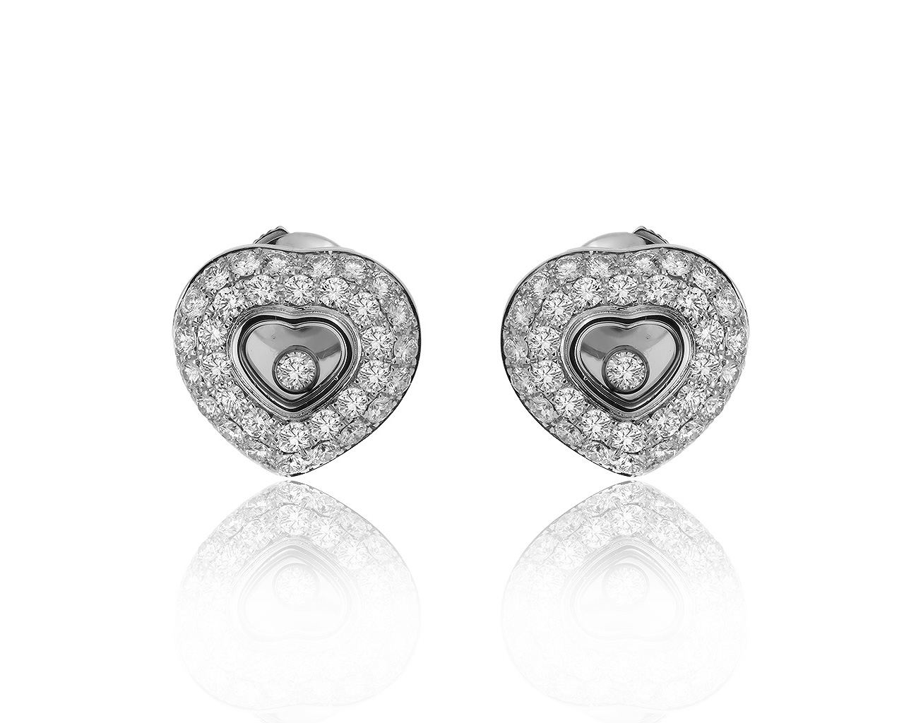 Оригинальные золотые серьги с бриллиантами 1.76ct Chopard 051119/2