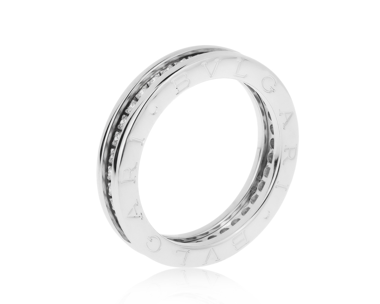 Оригинальное золотое кольцо с бриллиантами 0.54ct Bvlgari B.Zero 1