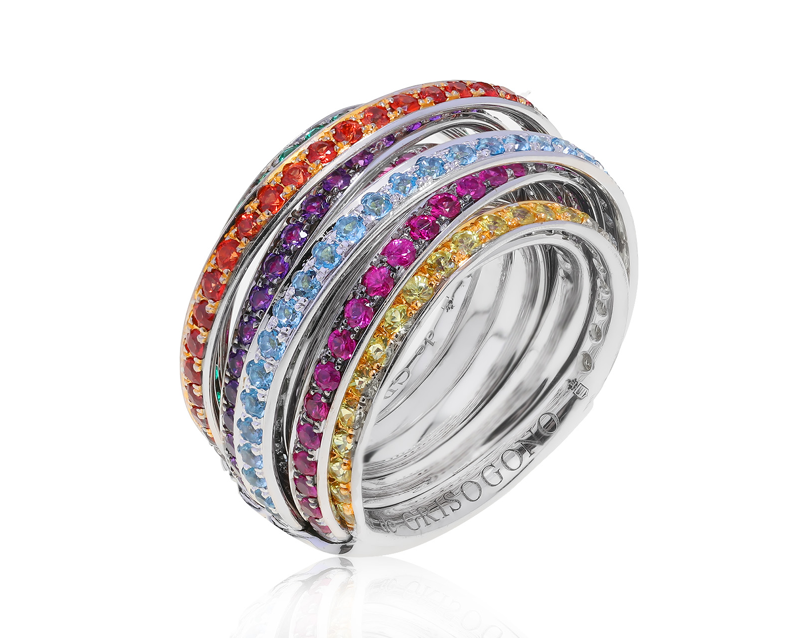 Оригинальное золотое кольцо De Grisogono Allegra Multi Stone 300322/10 Оригинальное золотое кольцо De Grisogono Allegra Multi Stone 300322/10