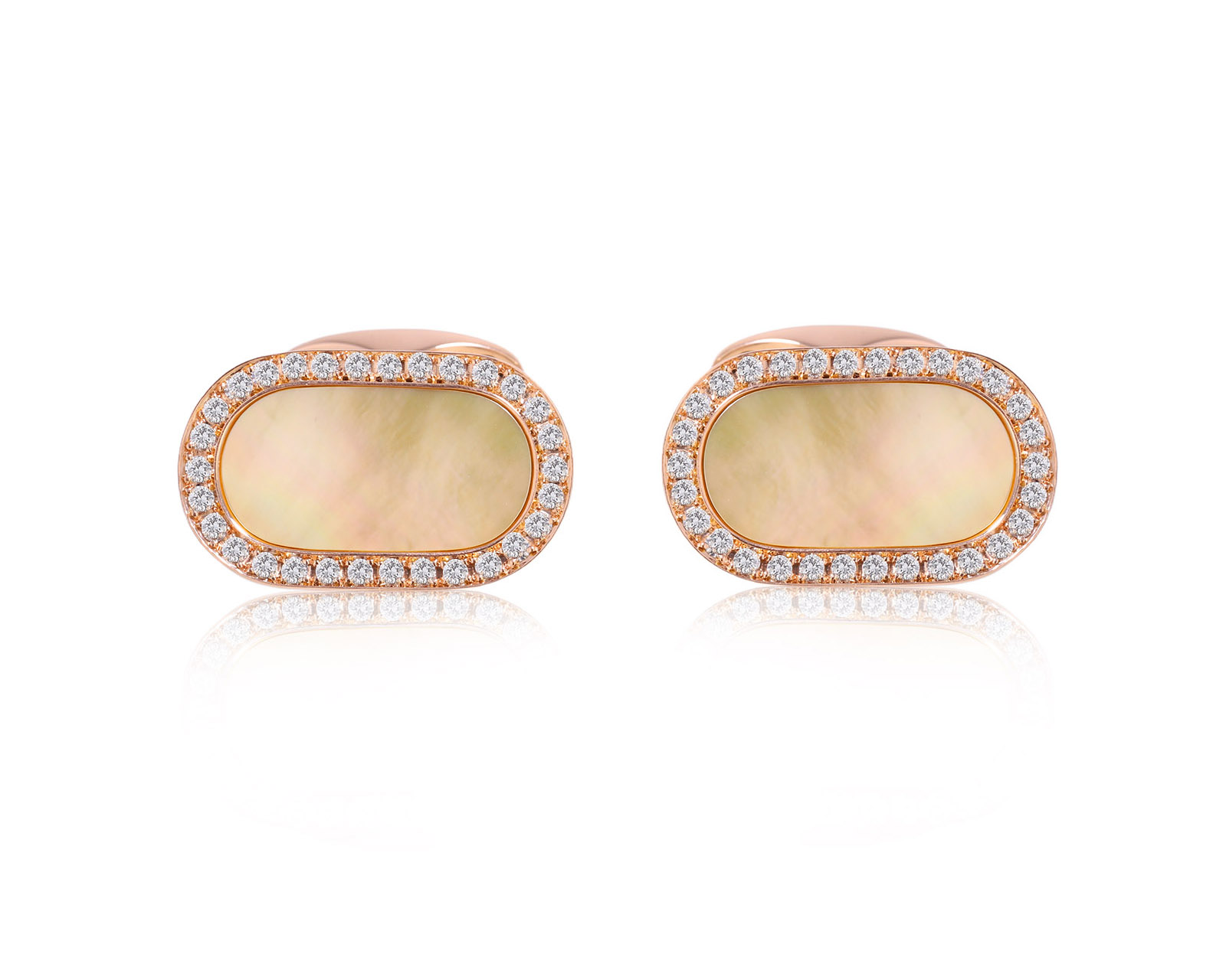 Оригинальные золотые запонки с перламутром 1.90ct Emil Kraus 071024/9 Оригинальные золотые запонки с перламутром 1.90ct Emil Kraus 071024/9