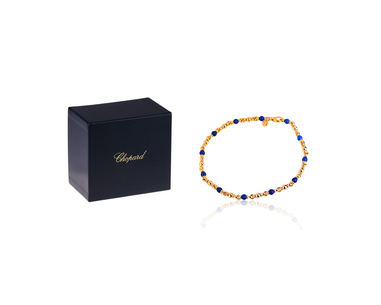 Оригинальное золотое колье с лазуритом 30.02ct Chopard