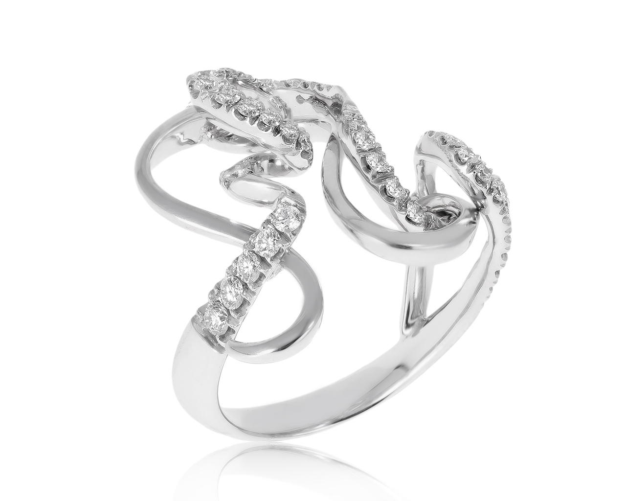 Оригинальное золотое кольцо с бриллиантами 1.15ct Chimento