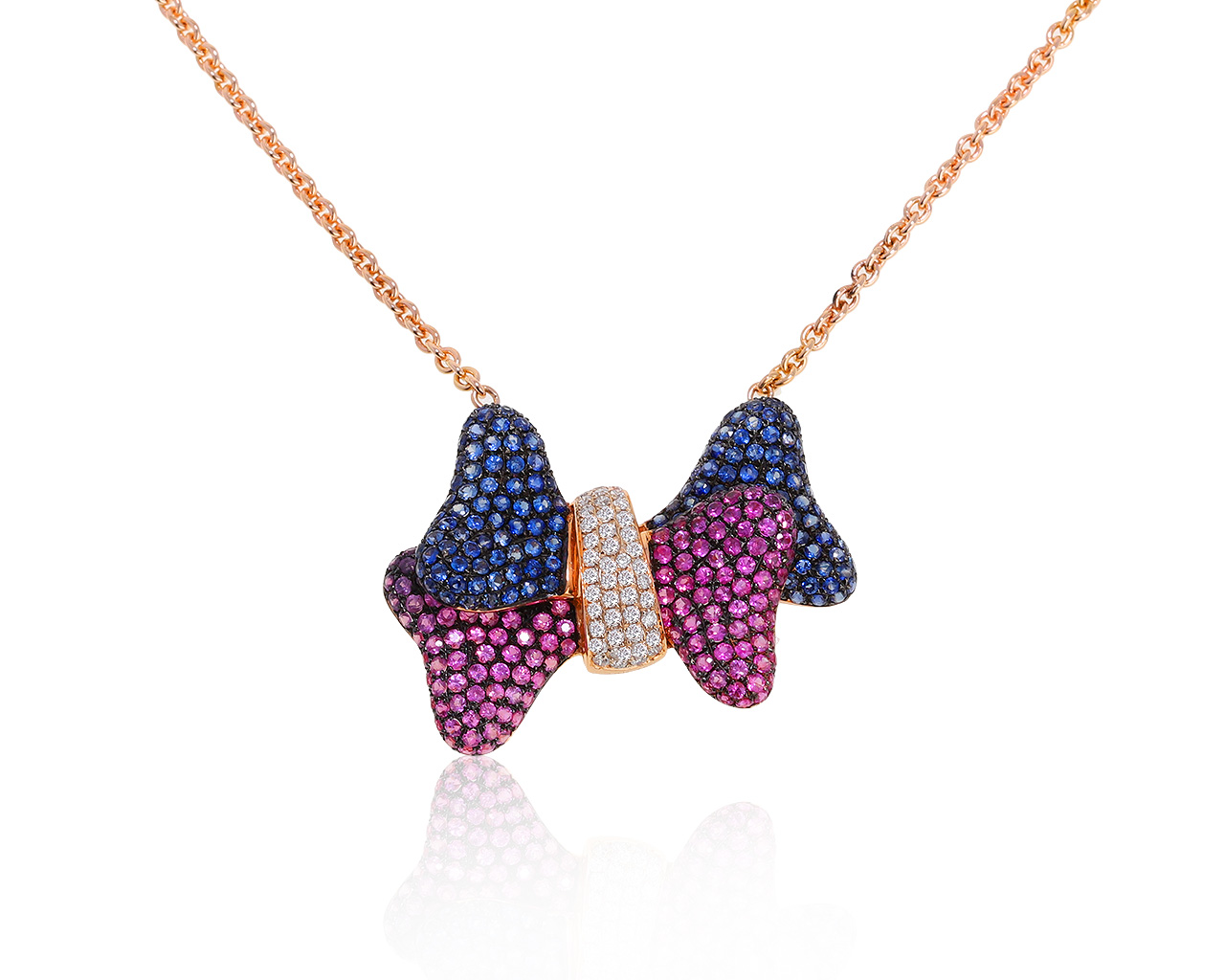 Завораживающее золотое колье с рубинами 1.05ct 030421/1