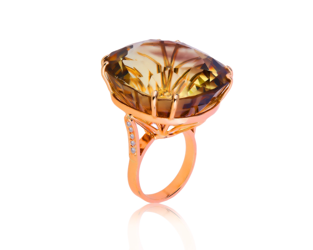 Притягательное золотое кольцо с цитрином 76.43ct 030819/19 Притягательное золотое кольцо с цитрином 76.43ct 030819/19