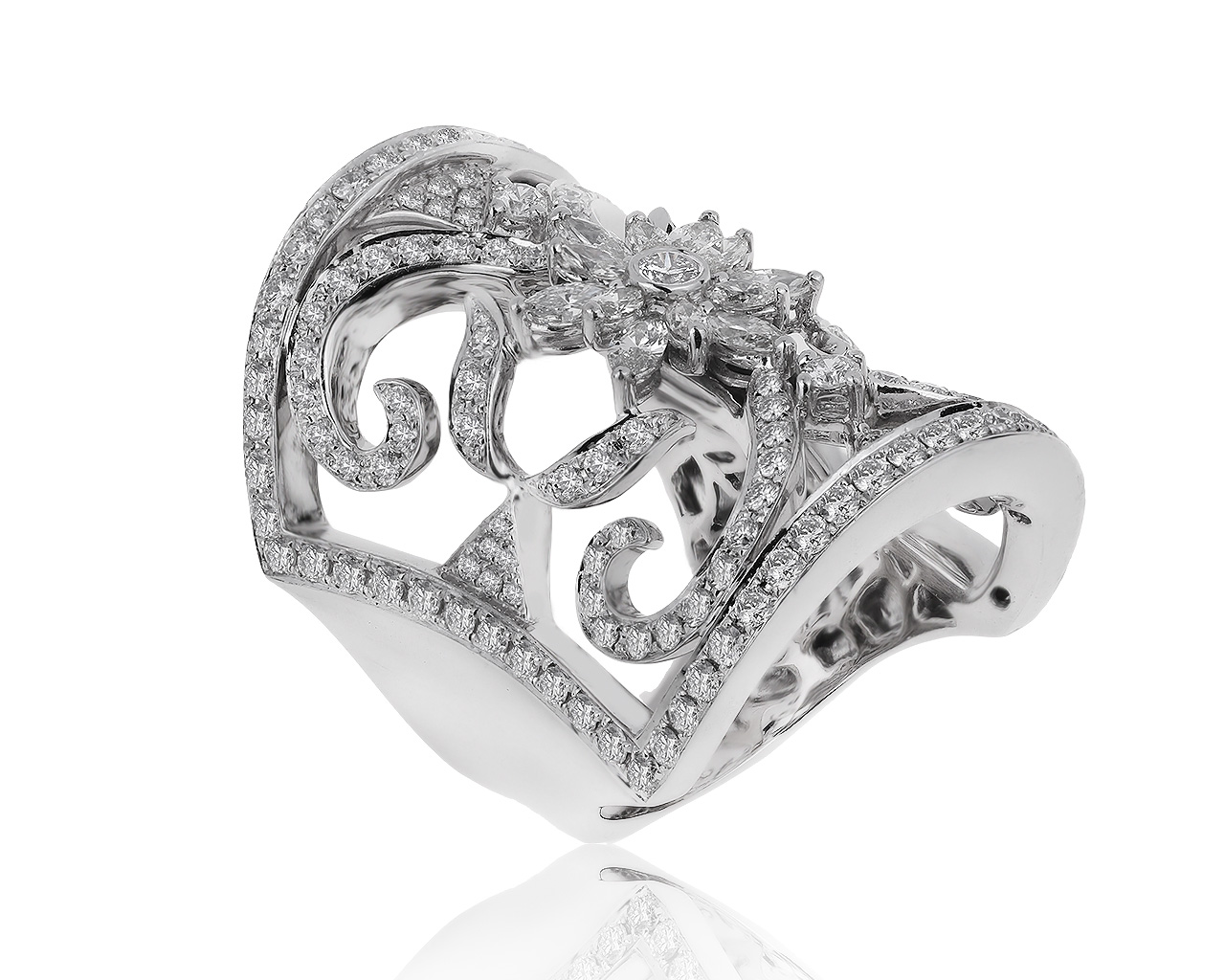 Шикарное золотое кольцо с бриллиантами 3.10ct 180320/8