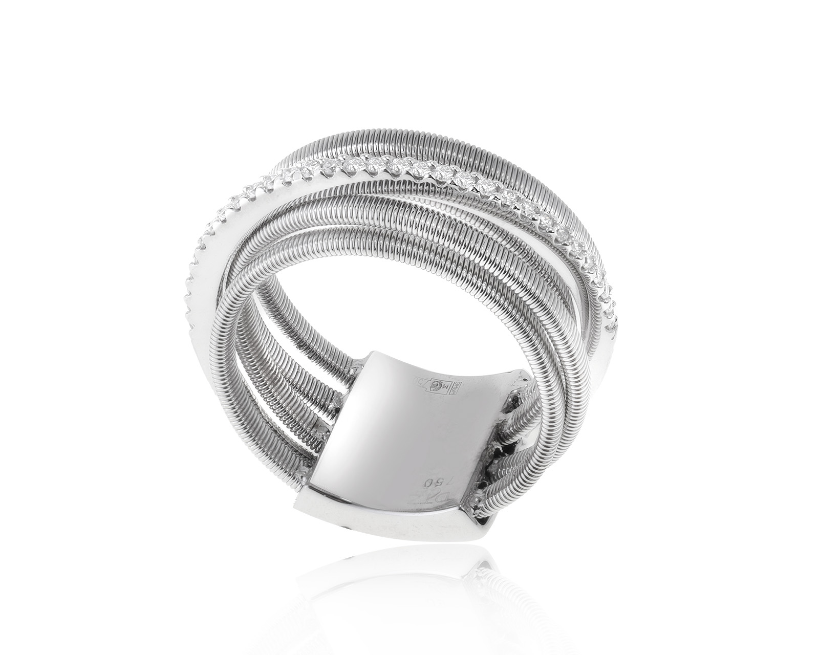 Модное золотое кольцо с бриллиантами 0.31ct 110123/2